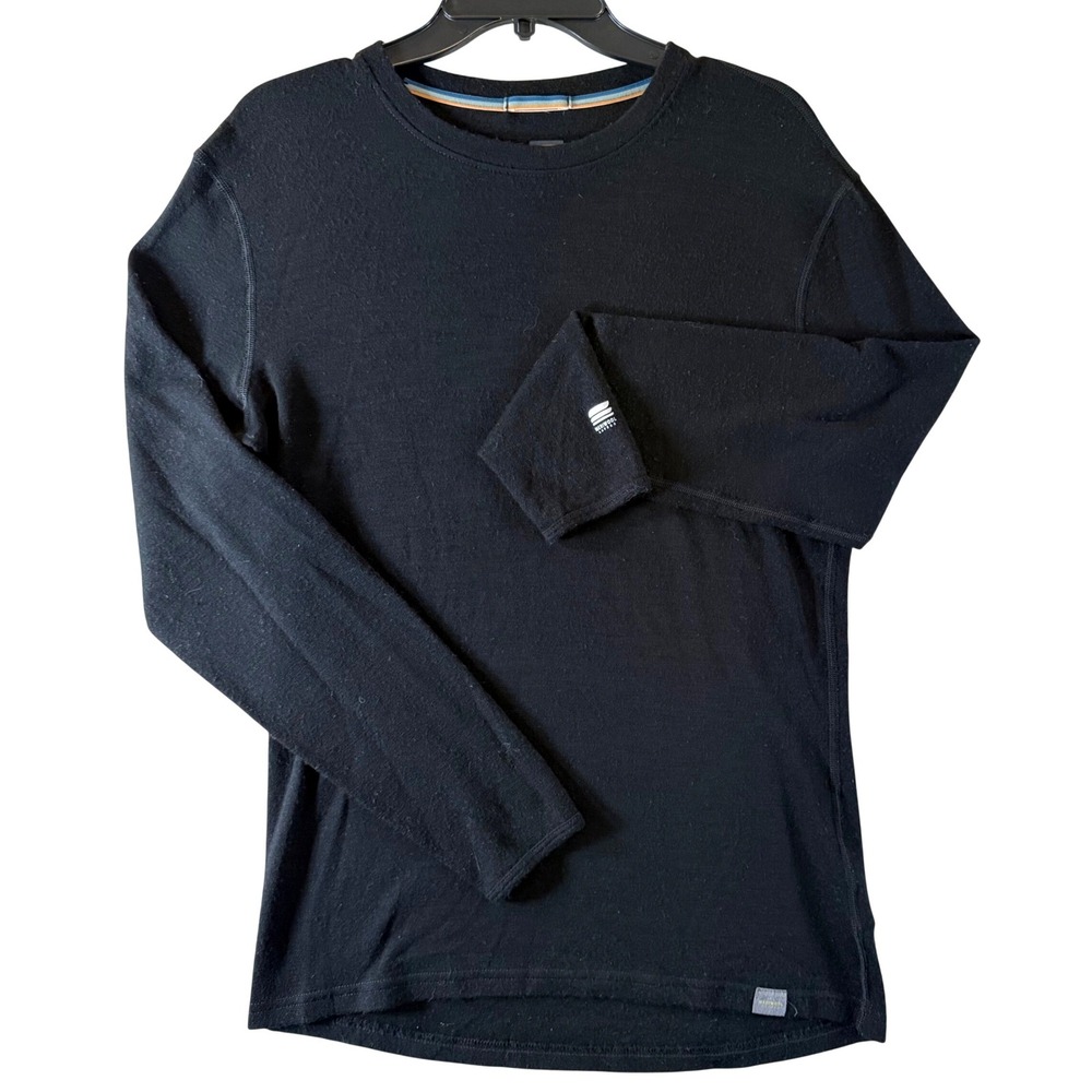 Meriwool Layers Base Layer L 250g Merino Wool Black Long Sleeve Top 813023922